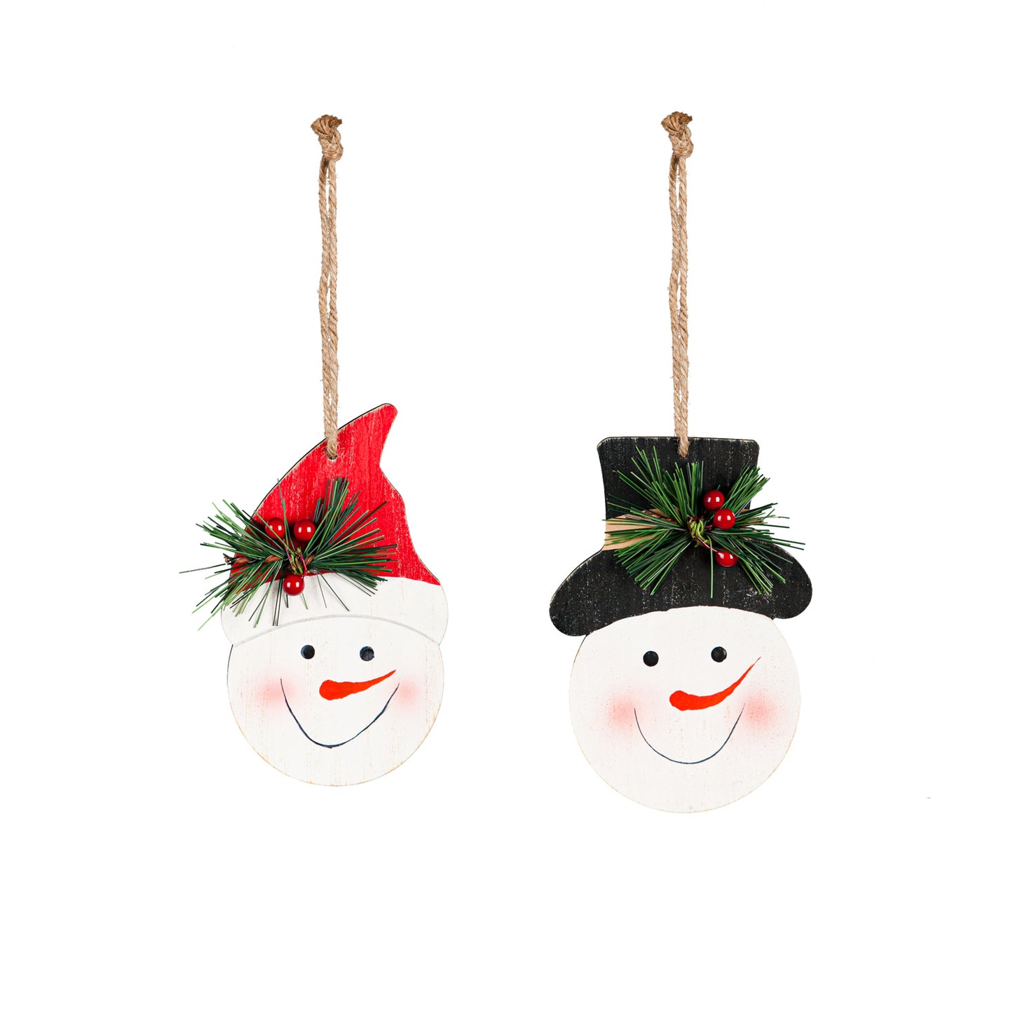 Wood Snowman Ornament
