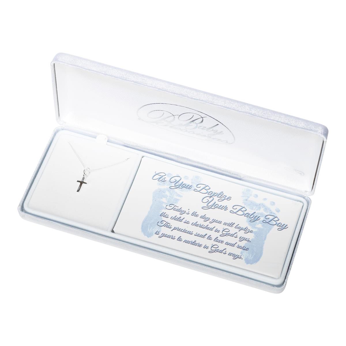 Cross Necklace Baby Boy Baptism