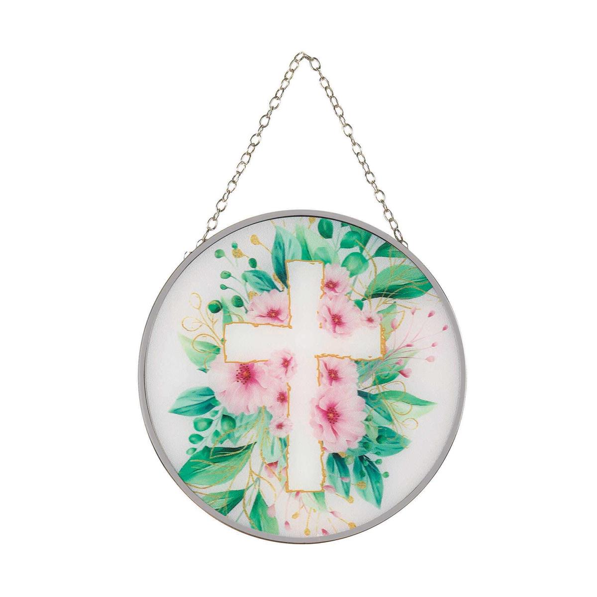 Floral Cross Suncatcher