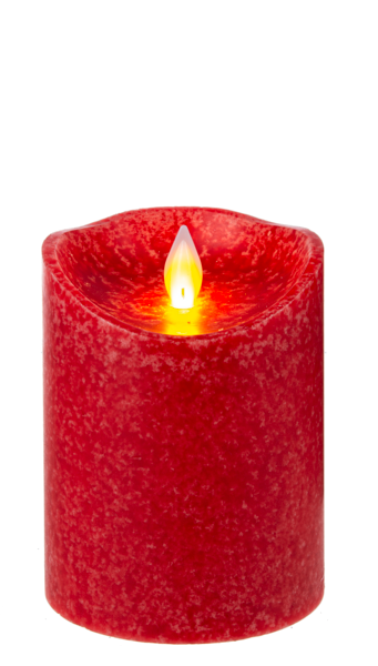Red 3x4 LED Pillar Candle