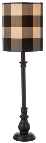 Black Gingham Shade Buffet Lamp