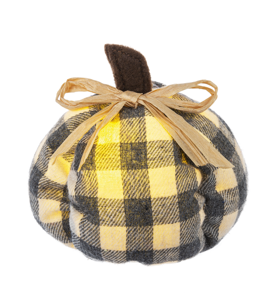 Light Up Plaid Pumpkin