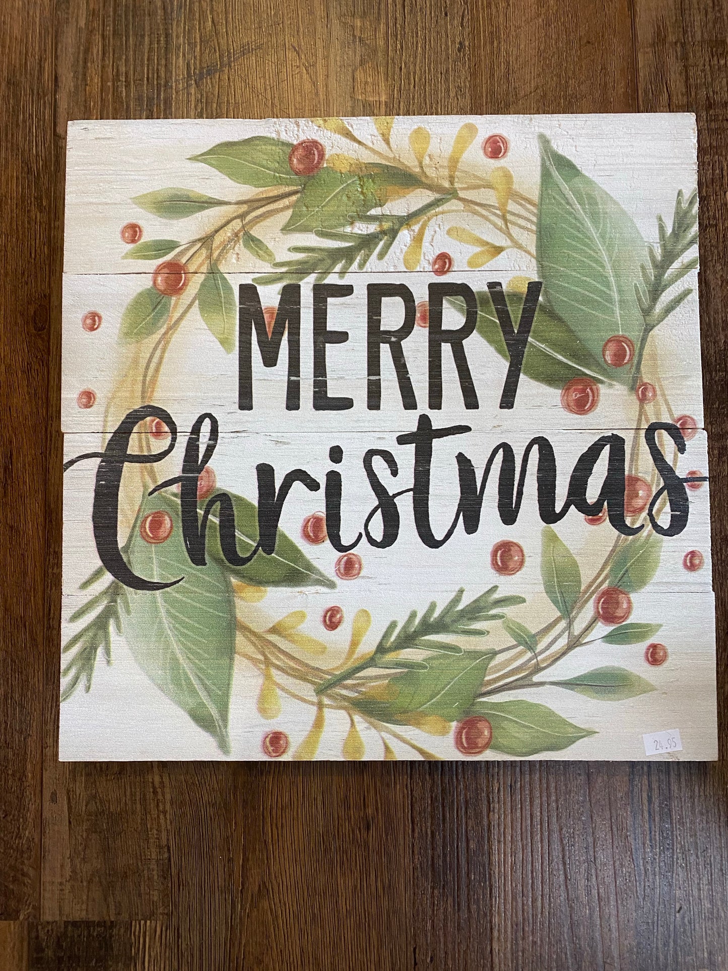 Merry Christmas Wood Sign