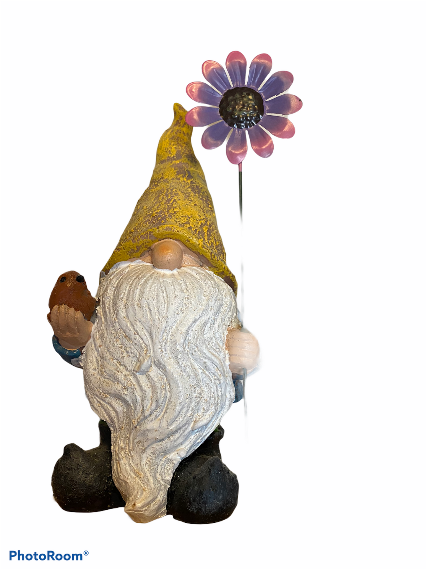 Yellow Hat Resin Gnome