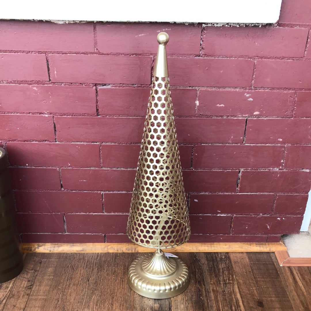 Large Gold Metal Christmas Tree