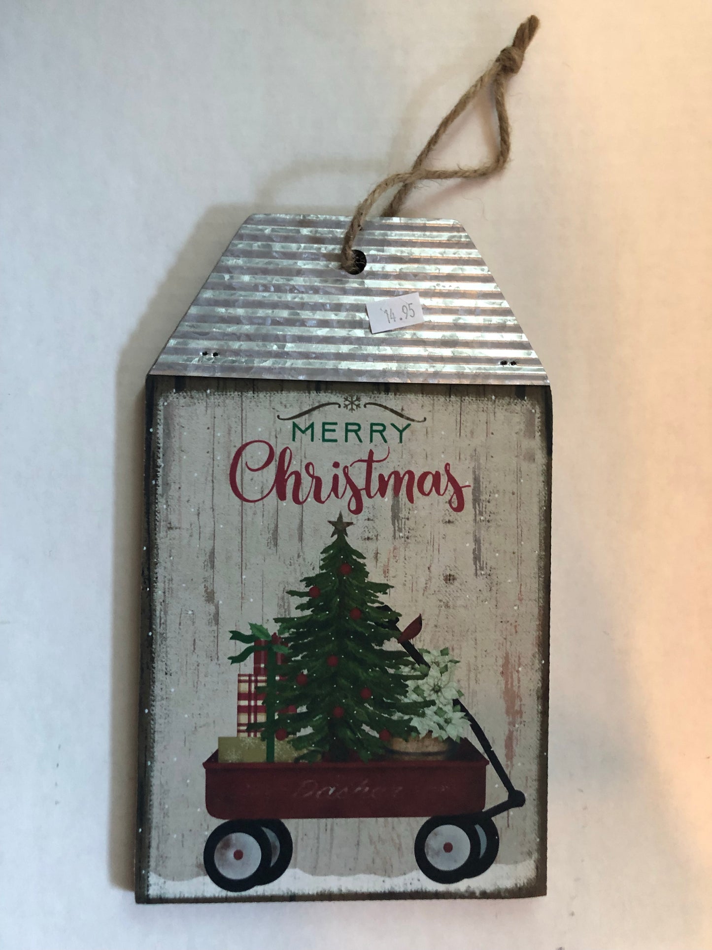 Wood/Tin Sign - Merry Christmas