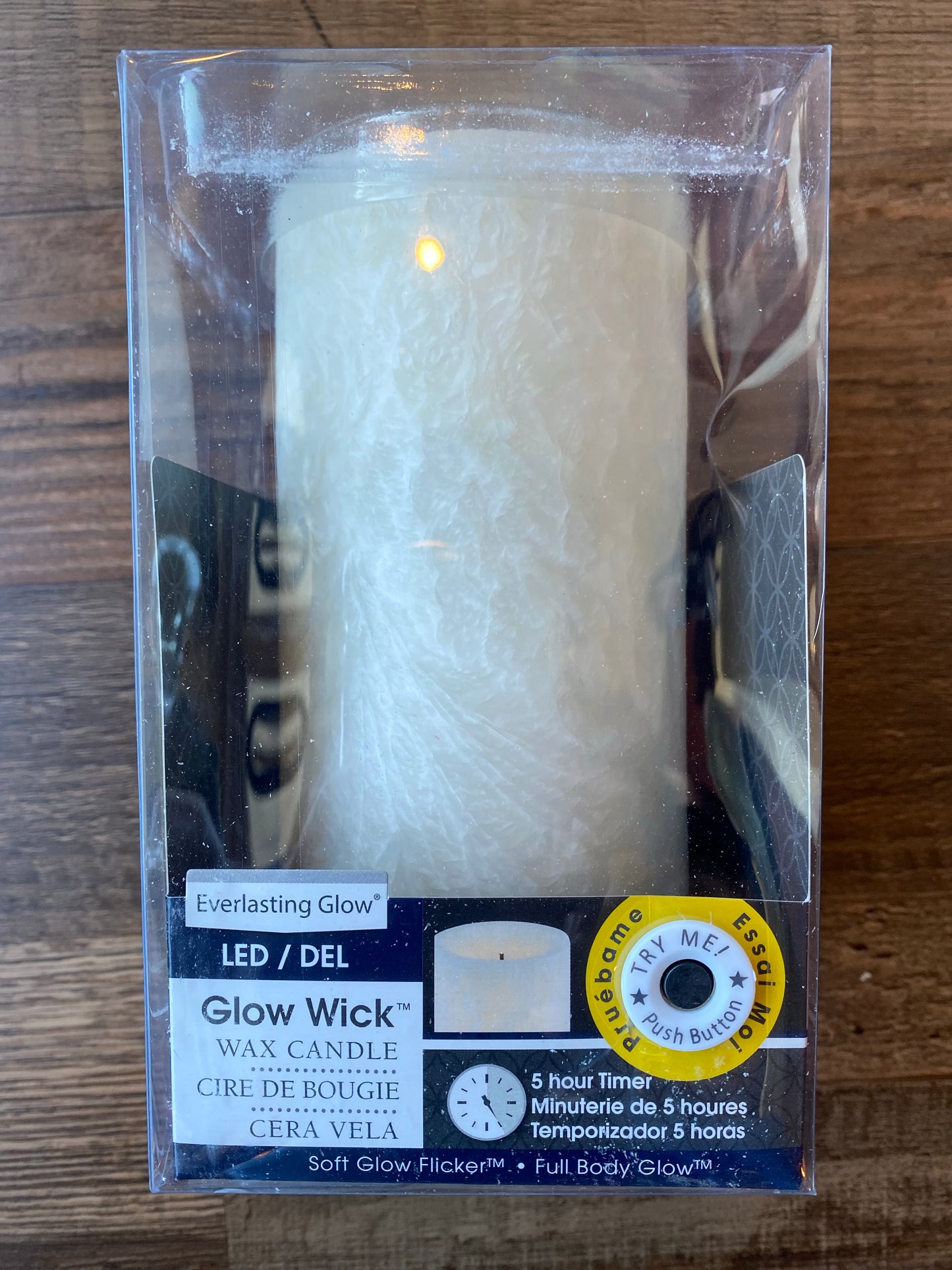 Glow Wick Ice Effect Candle 3x6