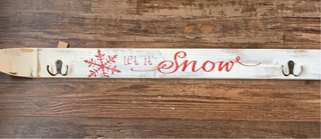 Let it Snow Ski with Hooks