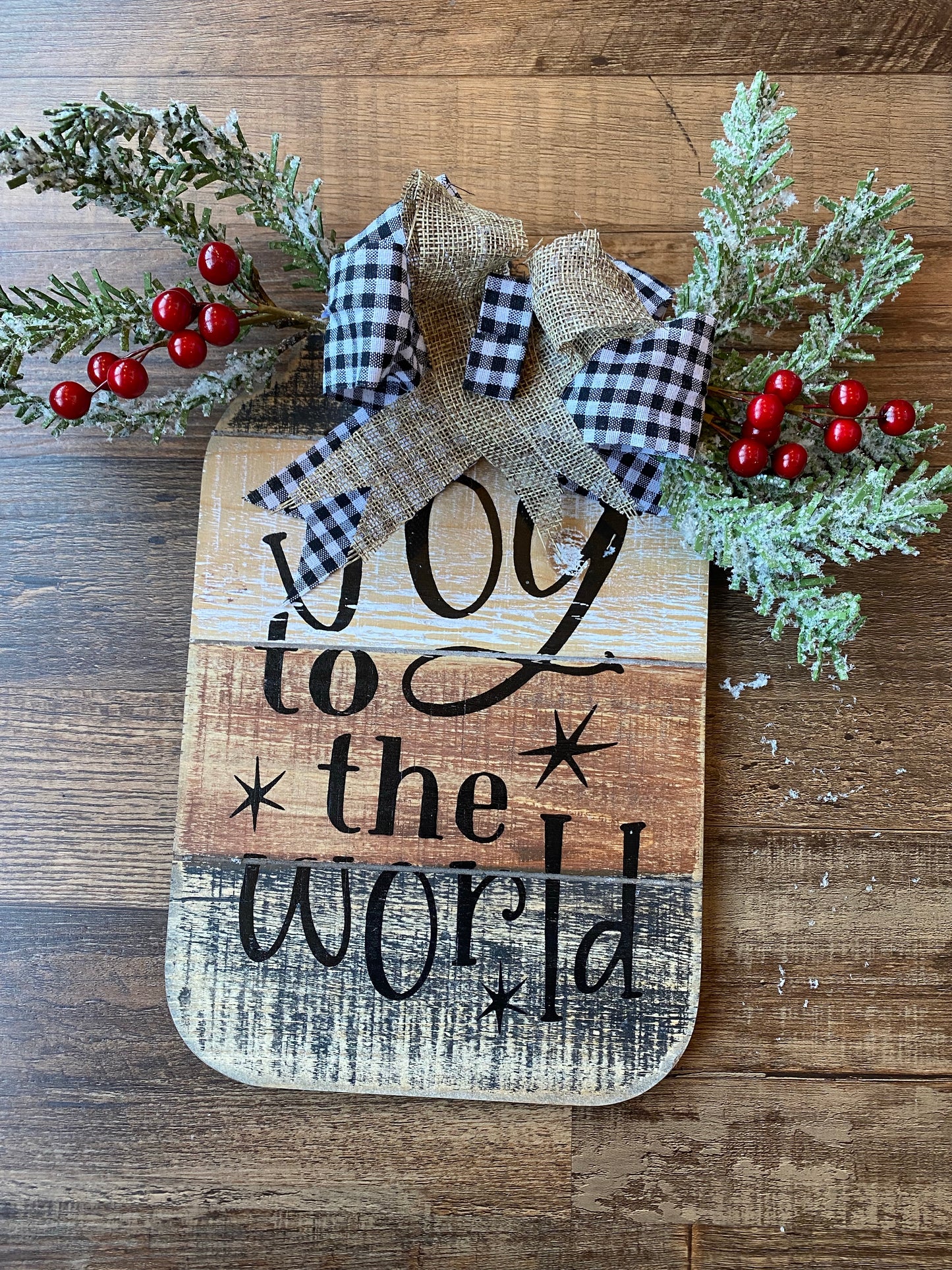 Joy to the World Wood Holiday Ornament