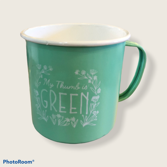 Cup planter my thumb is green