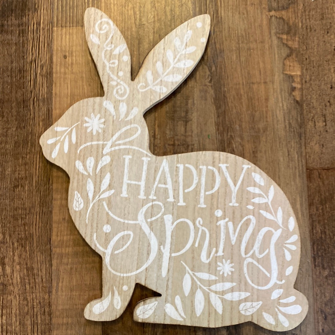 Bunny Happy Spring Wall Block