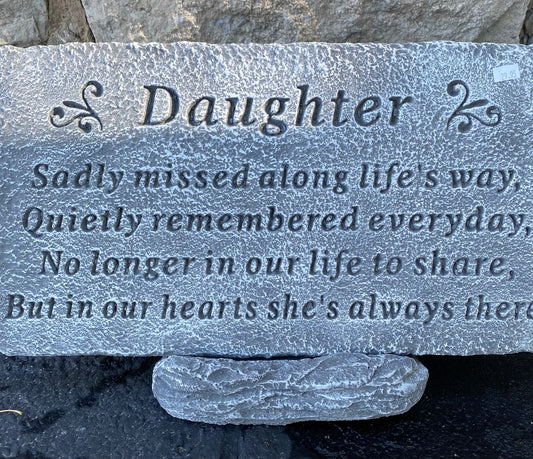 Daughter Memorial Plaque