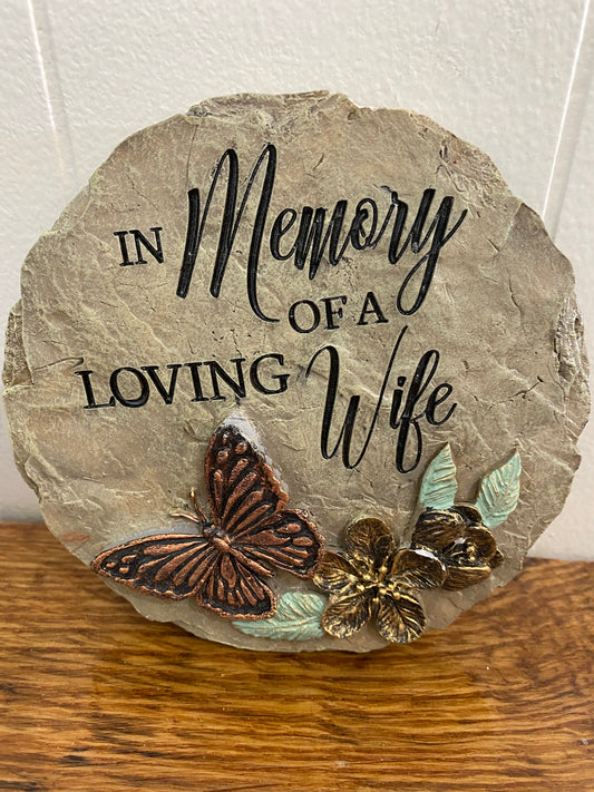 In memory of a loving Wife stone