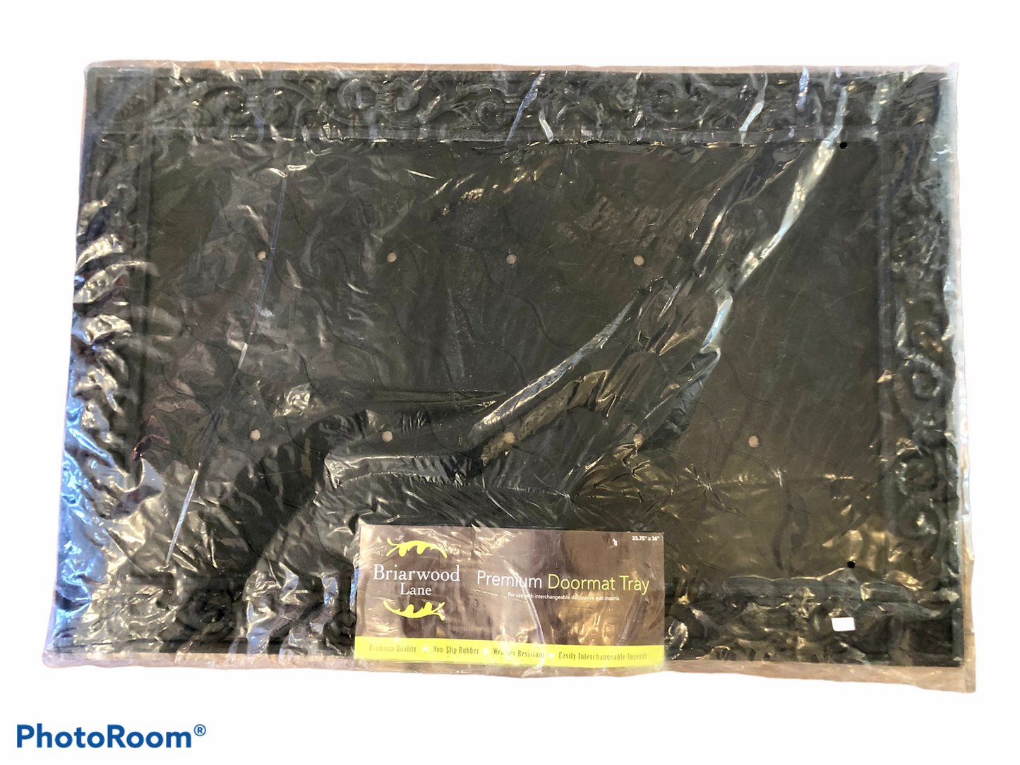 Black Briarwood Lane Door Mat Tray