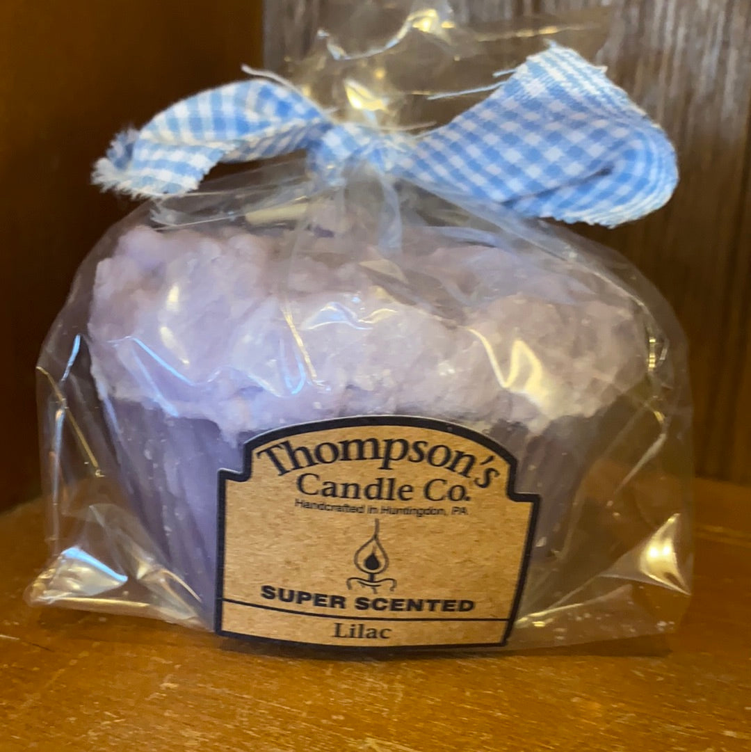 Lilac Cupcake Candle