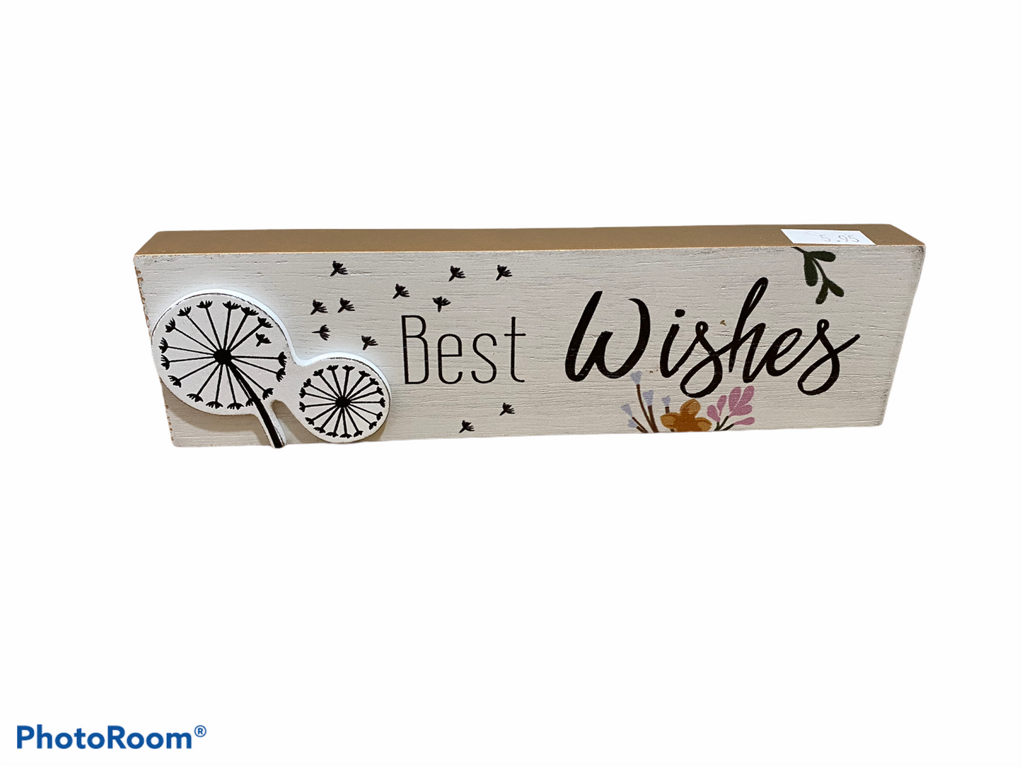 Best Wishes Wood Mini Birthday Block Sign