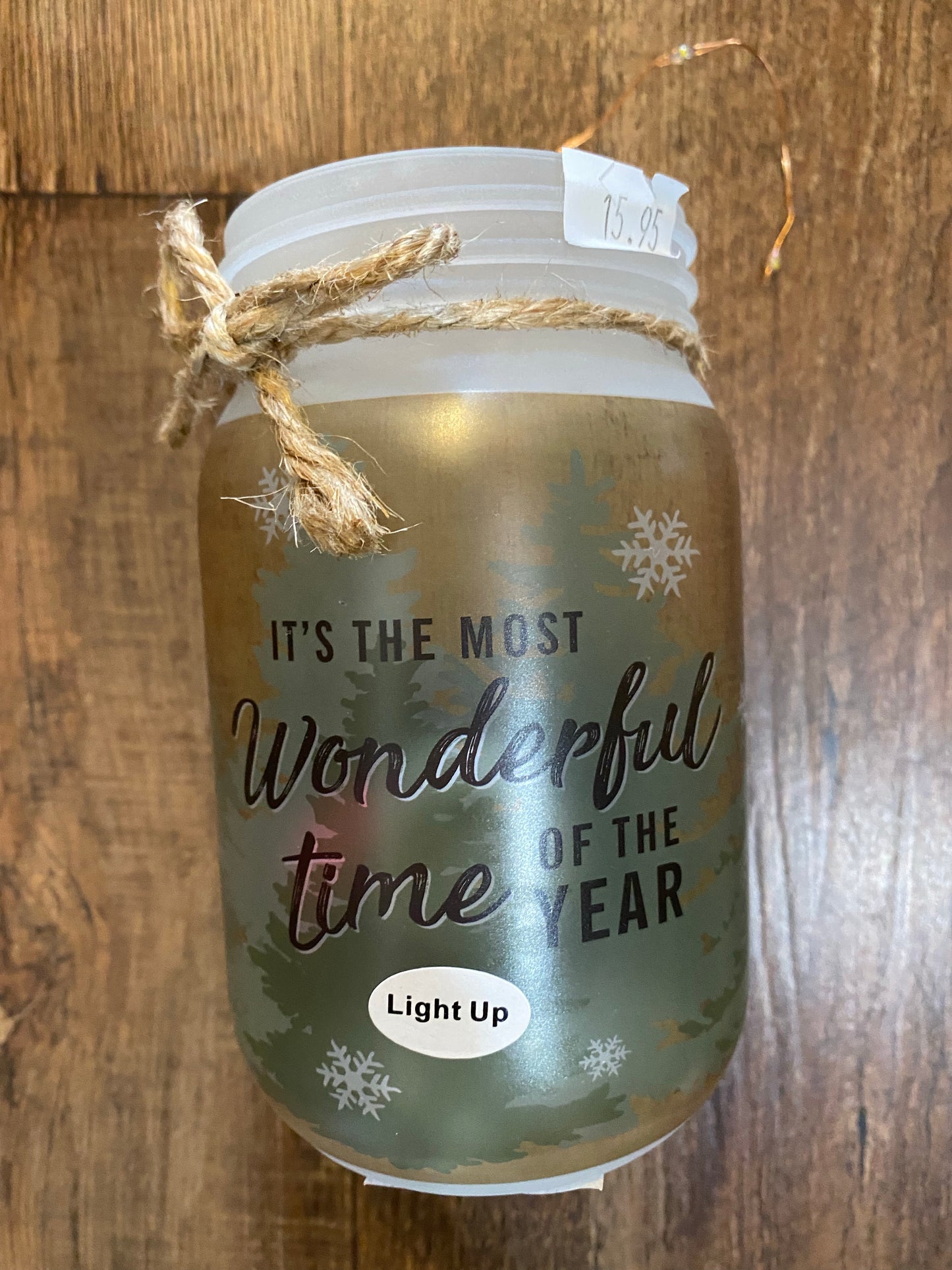 It's the Most Wonderful Time of the Year Lighted Jar