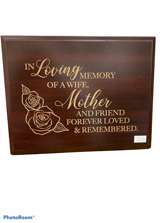 Mother Wood Plaque
