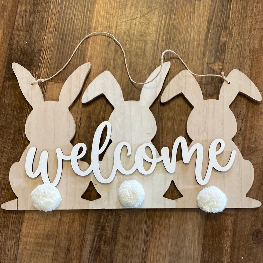 Bunny Welcome Sign