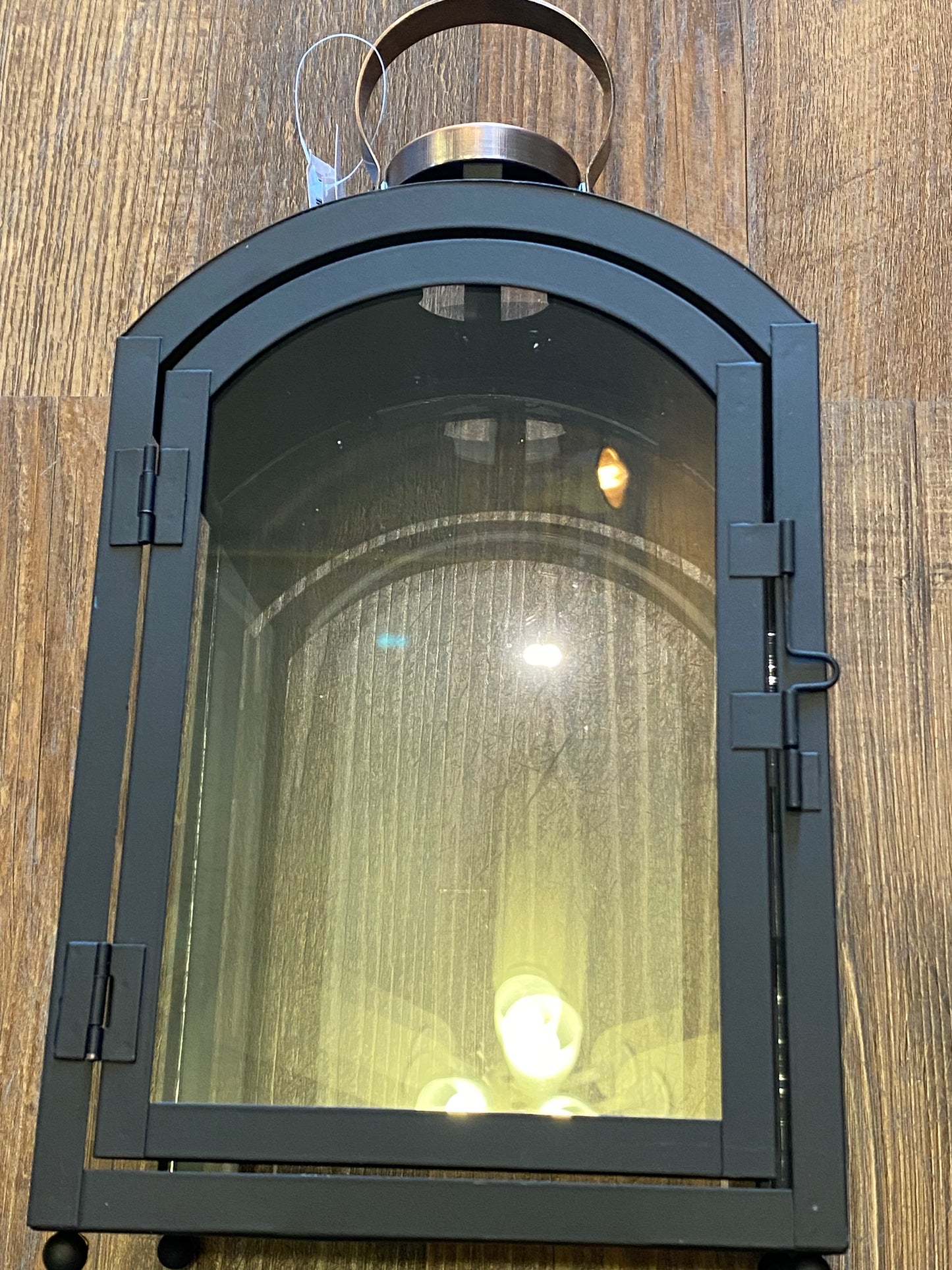 Black Lantern with Brass Top