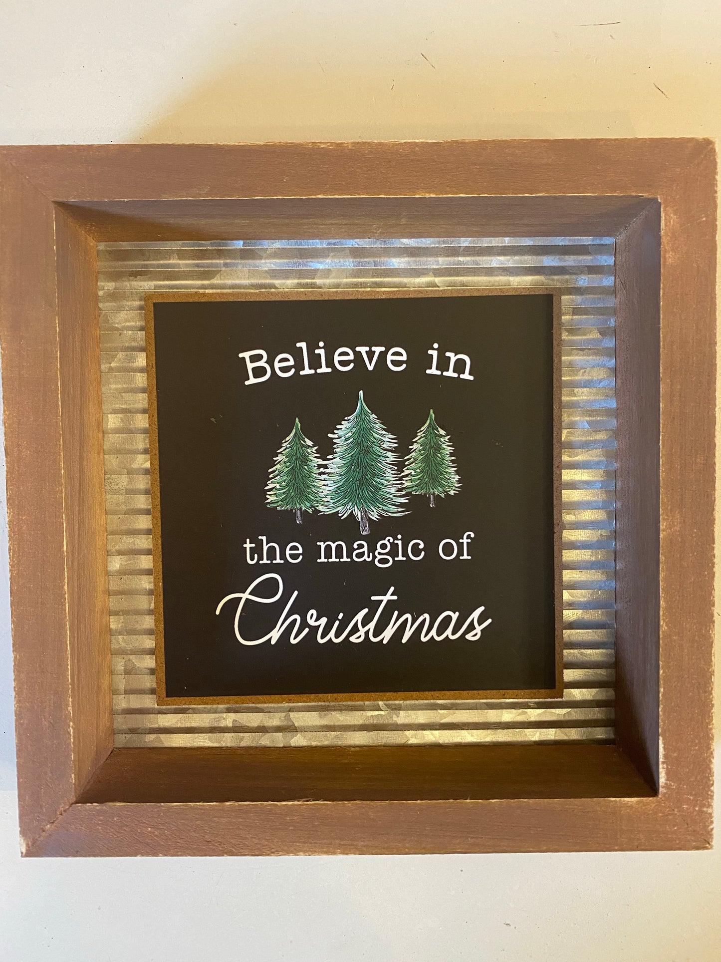 Believe in the Magic of Christmas Square Sign