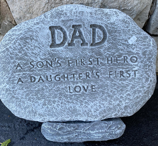 Dad Cement Memorial Plaque
