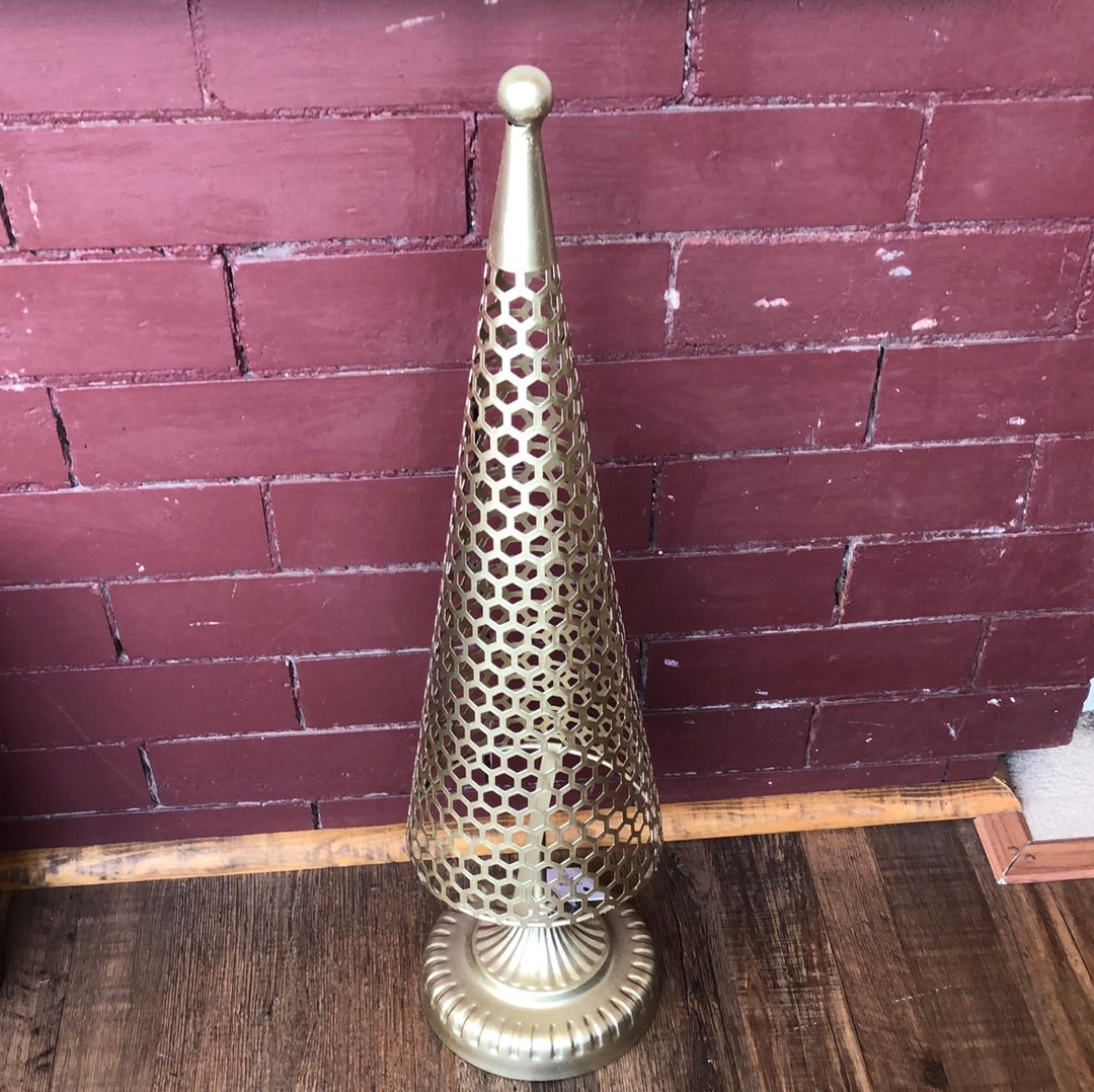 Small Gold Metal Christmas Tree