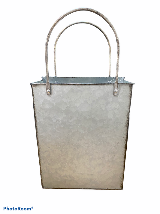 Large Galvanized Metal Tote