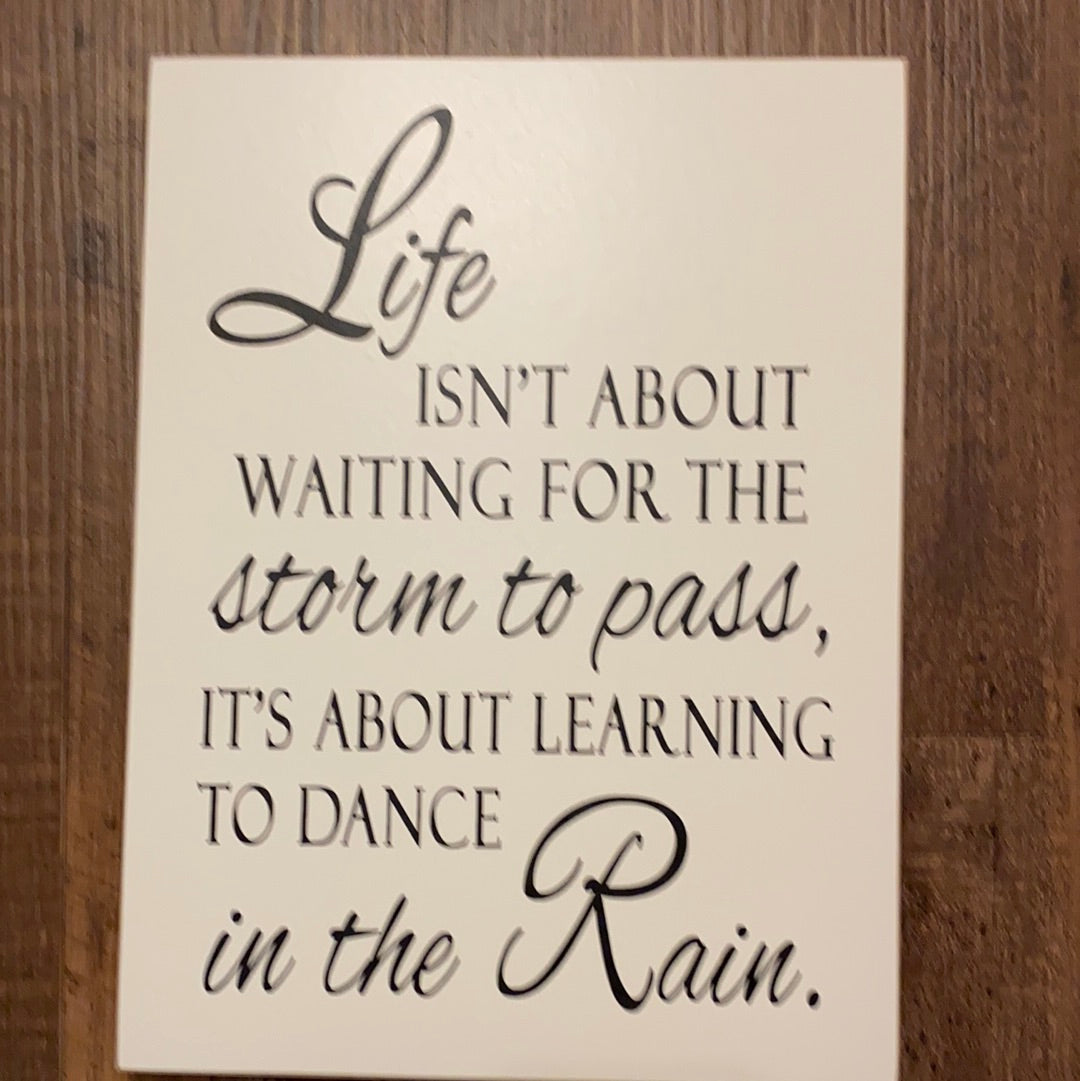 Life Wood Sign