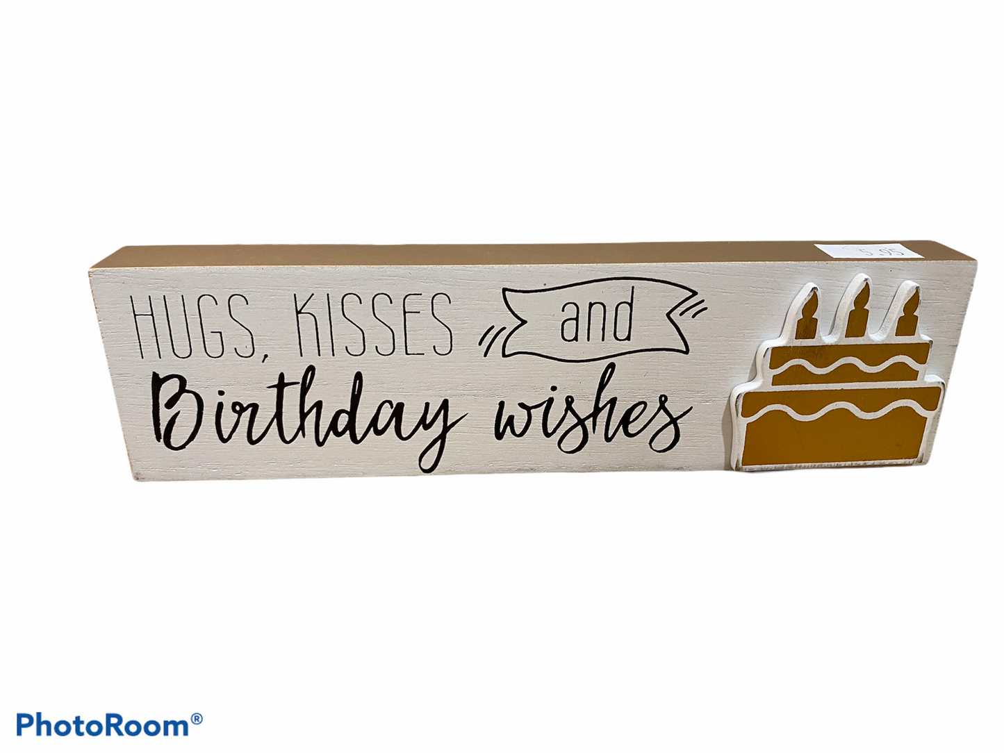 Birthday Wishes Wood Mini Birthday Block Sign