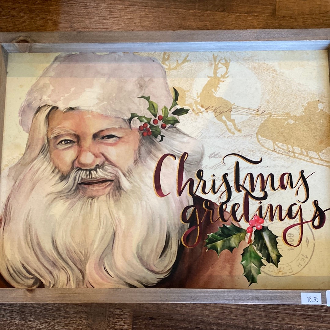 Christmas Greetings Santa Sign