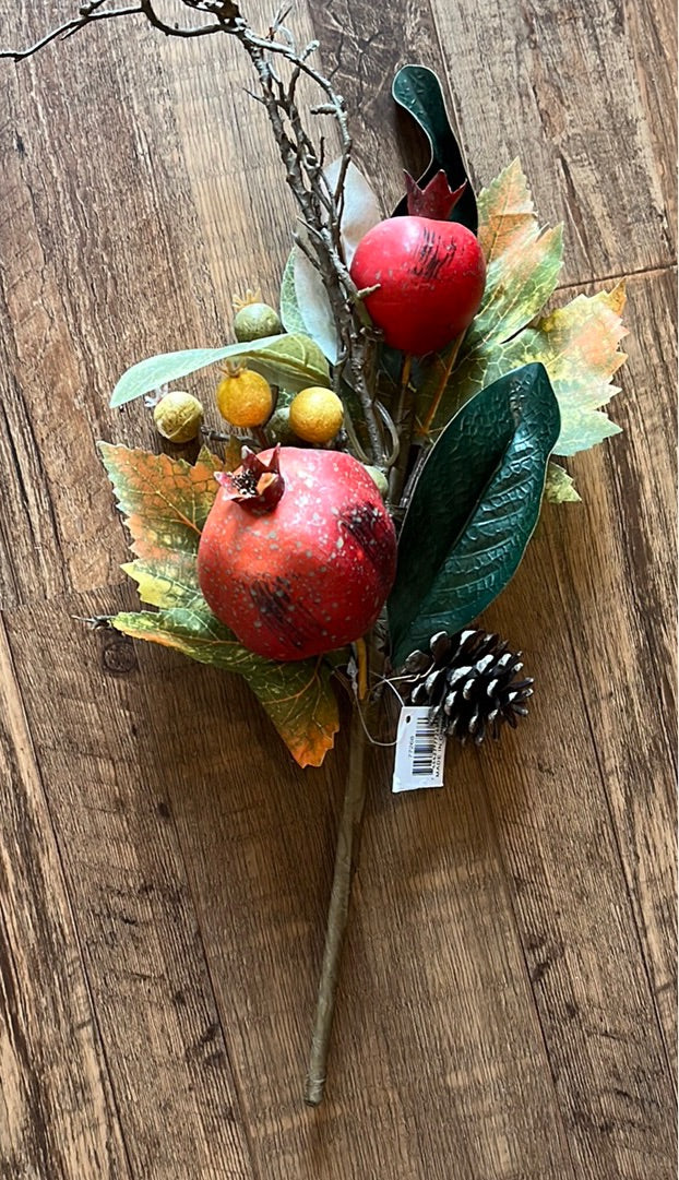 Fall Floral Pick - Pomegranate