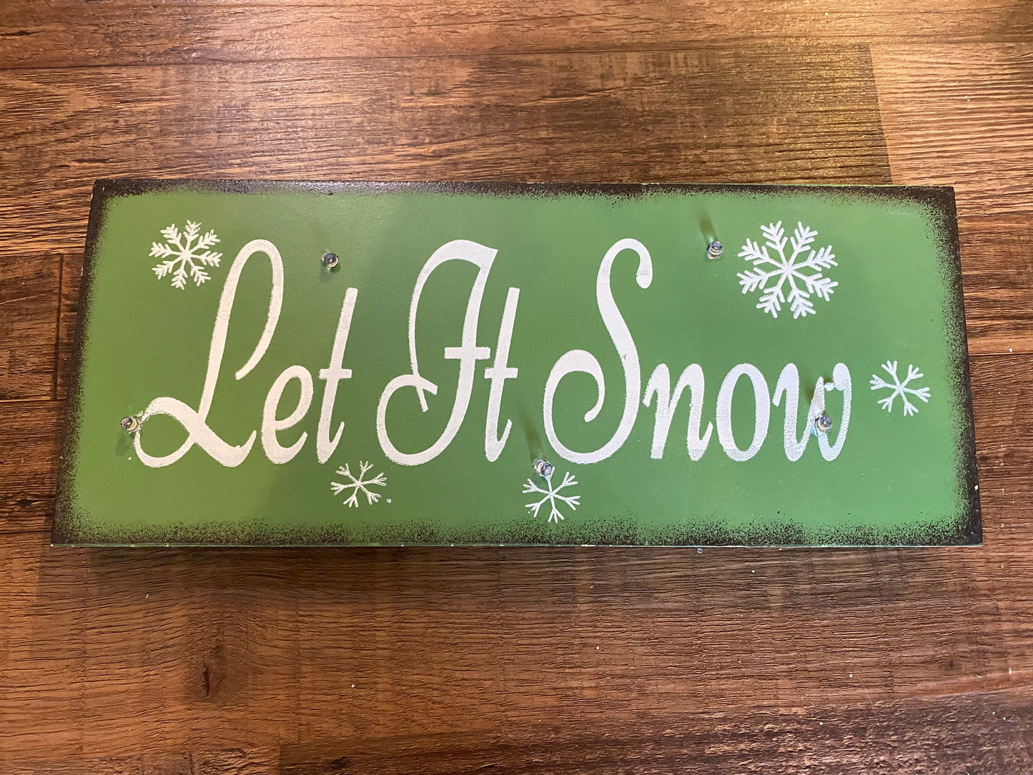 Let It Snow Lighted Block Sign