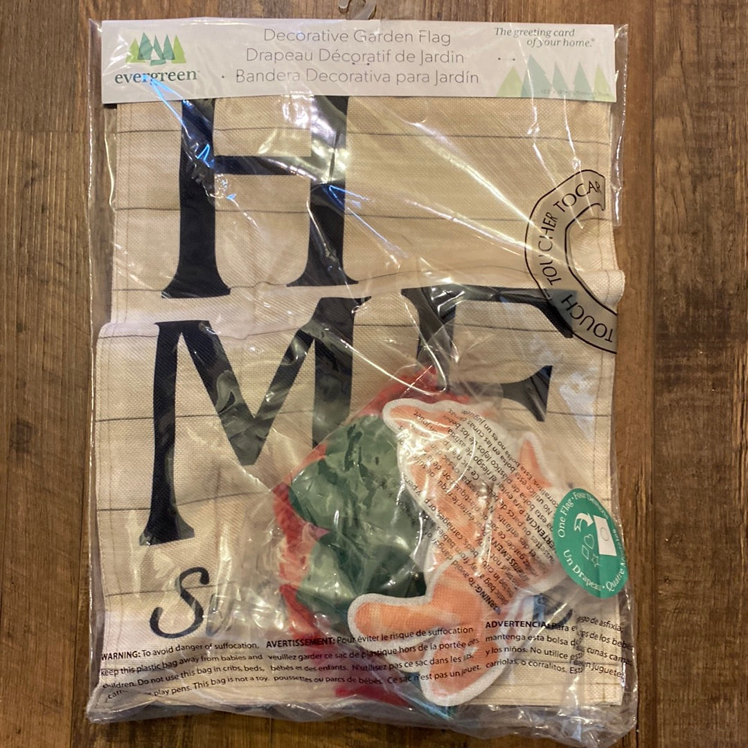 Spring Home Sweet Home Interchangeable Icon Garden Burlap Flag