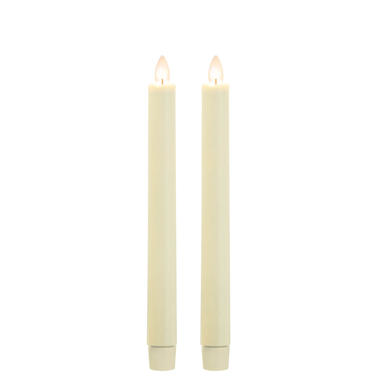 Wax Covered LED Taper Candles Set of 2