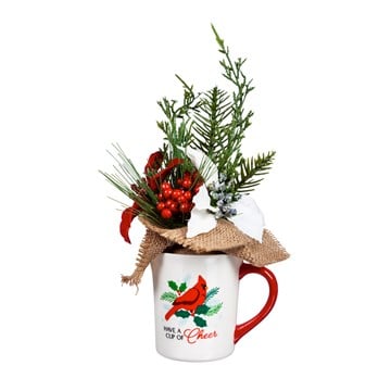 Coffee Cup with floral - Cup of Cheer