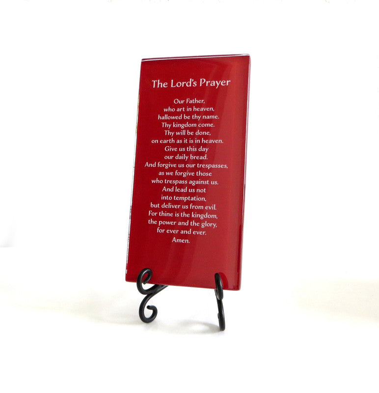 The Lord's Prayer Glass Plaque