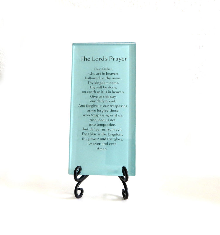 The Lord's Prayer Glass Plaque