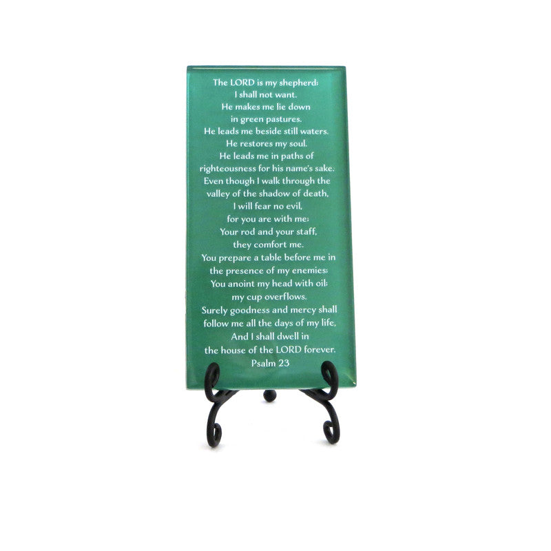 23rd Psalm Glass Plaque