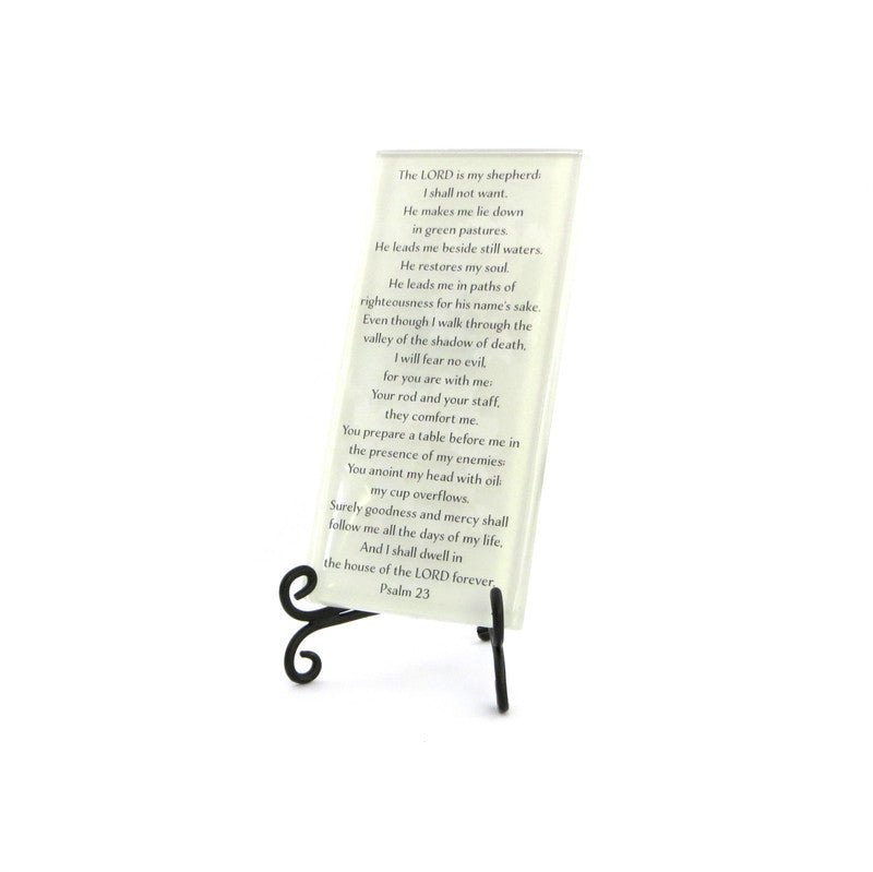 23rd Psalm Glass Plaque