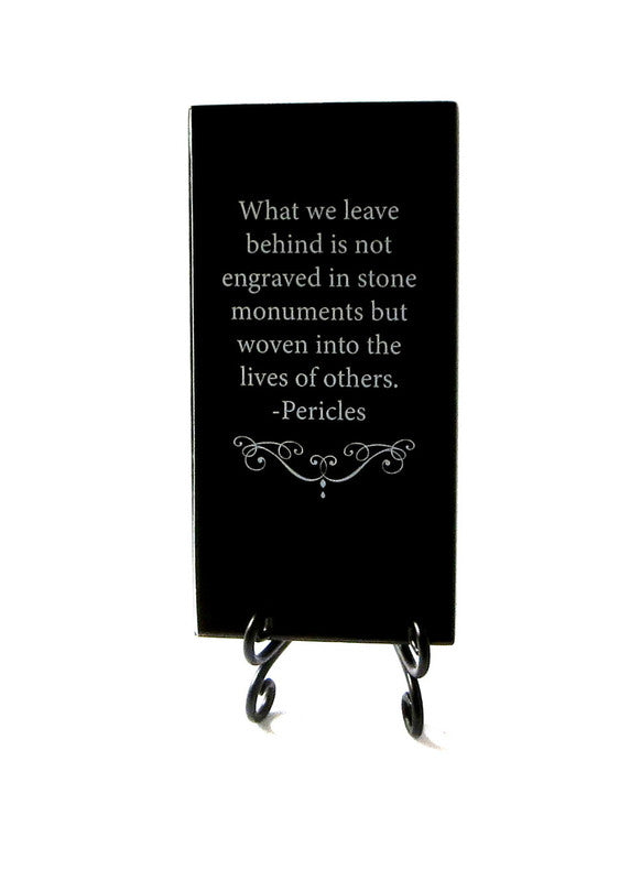 What We Leave Behind Glass Plaque