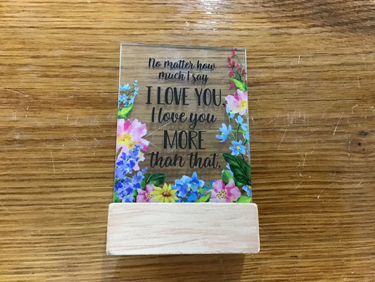 Block talk sign I love you more