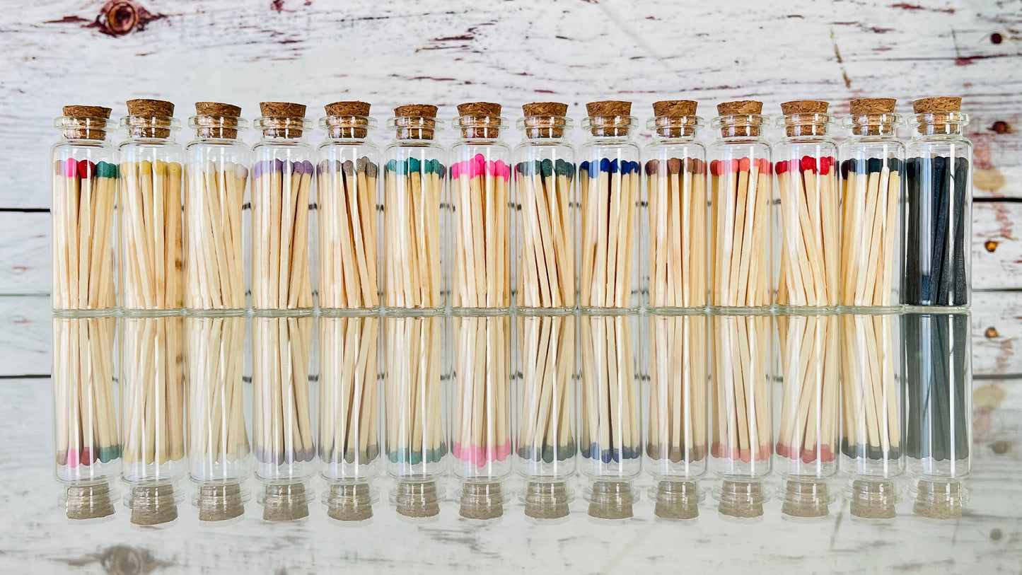 Small Match Bottles - Safety Matches in Jars with Striker