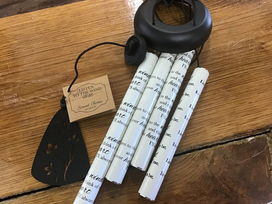 Memorial white  wind chime listen to the wind