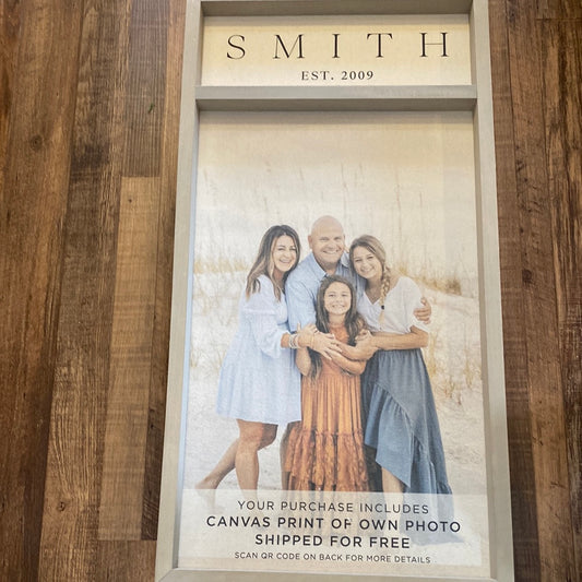 Family Name Photo Frame 35x18 Vertical