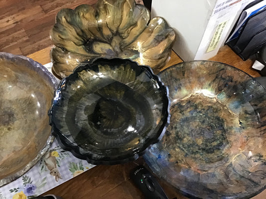 Luke’s resin bowls extra large platter and bowls