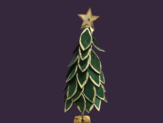 Small Green and gold coconut made tree