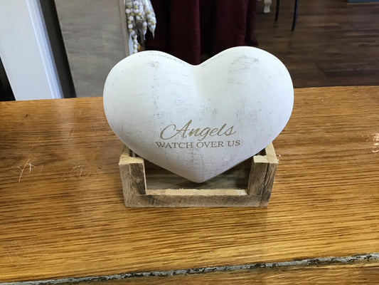 Memorial 3d wood hear angels among us