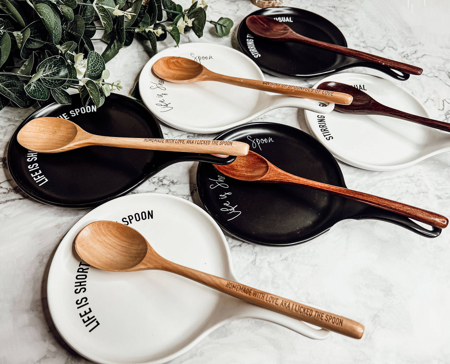 NEW Larger Spoon Rests & Wooden Spoon Set, Kitchen Gifts