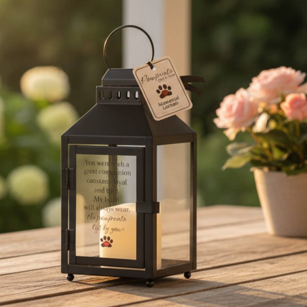 Pawprints Left By You Memorial Pet Loss  Lantern 6068